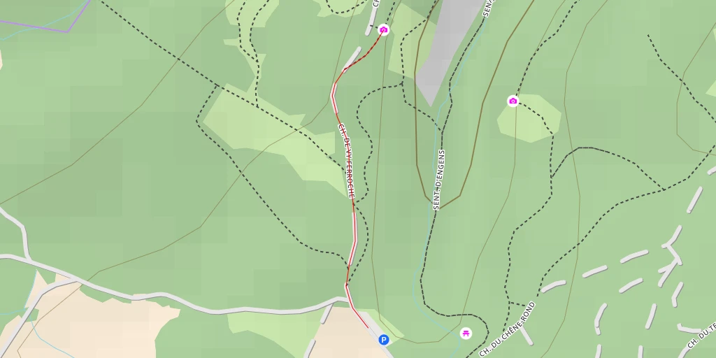 Map of the trail for Carrière Jaune - La Sarraz