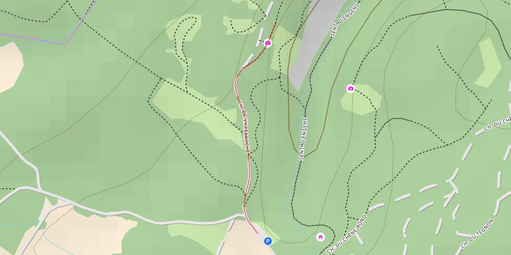 Map of the trail for Carrière Jaune - La Sarraz