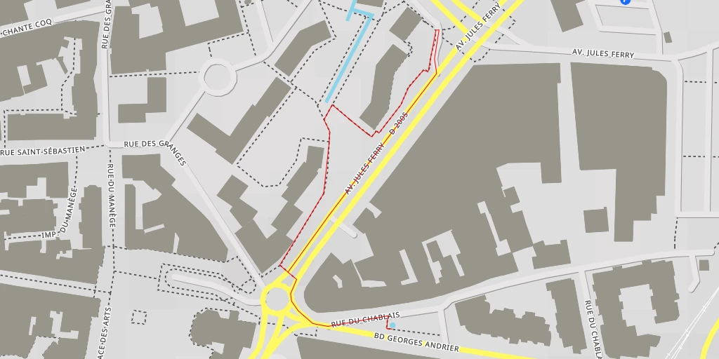 Map of the trail for Rue du Chablais