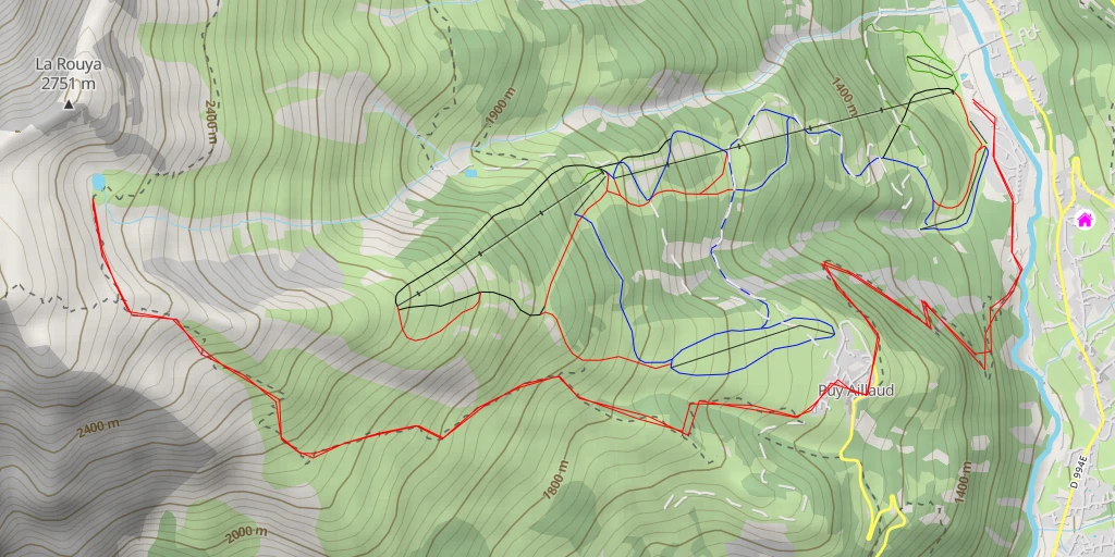 Map of the trail for Lac de Puy Aillaud