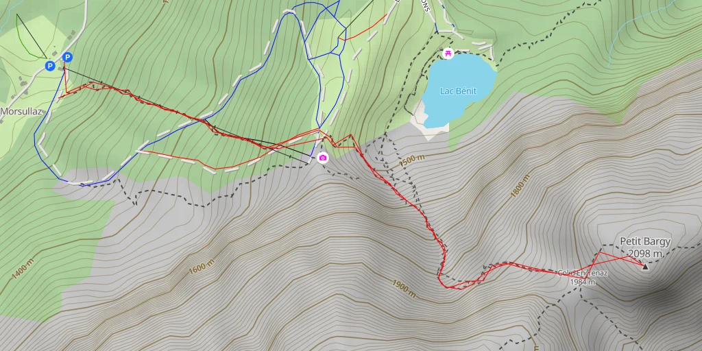 Map of the trail for Petit Bargy
