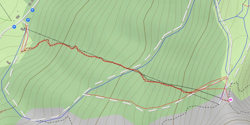 Map of the trail for Chemin rural du Lac Bénit
