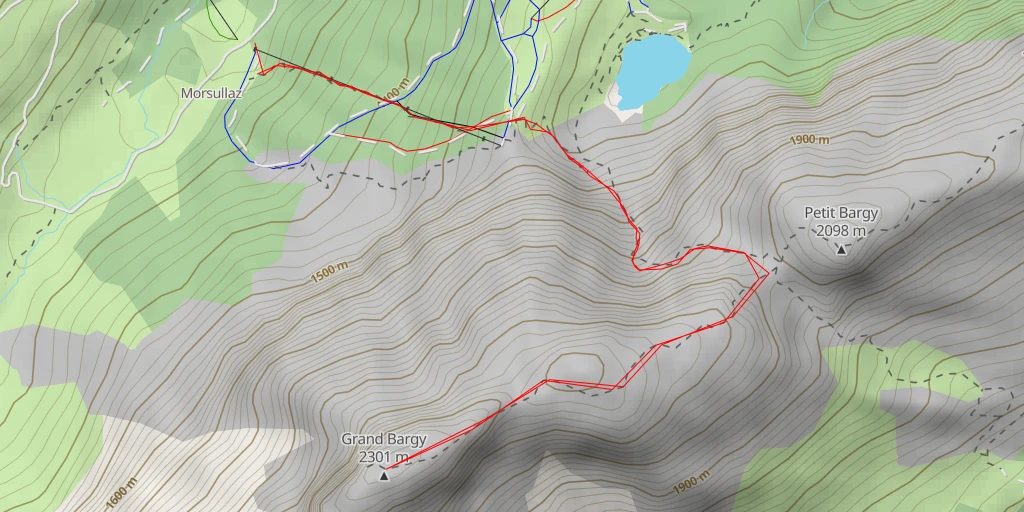 Map of the trail for Grand Bargy