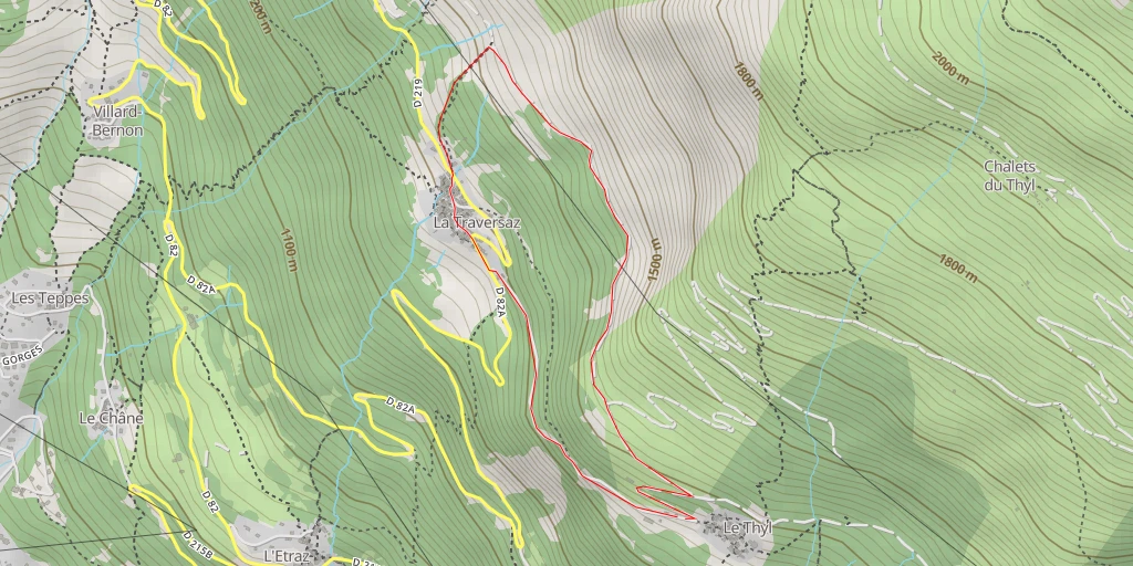 Map of the trail for LGV Lyon-Turin Descenderie de Saint-Martin-la-Porte - LGV Lyon-Turin Descenderie de Saint-Martin-la-Porte