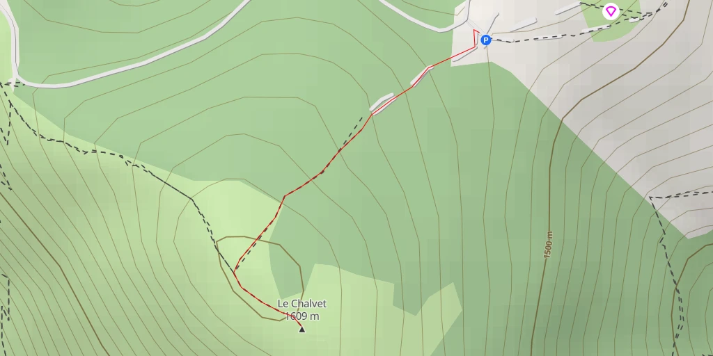 Map of the trail for Chalvet