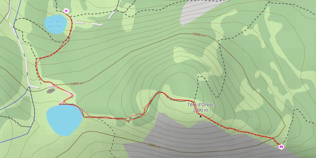 Map of the trail for Le Chemin