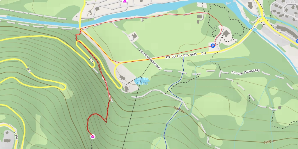 Map of the trail for Sentier du Facteur - Vallouise-Pelvoux