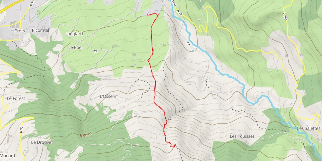 Map of the trail for Plat Oreille