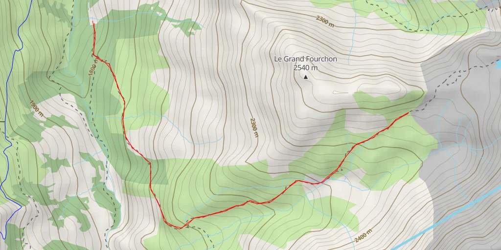 Map of the trail for Le Petit Fourchon