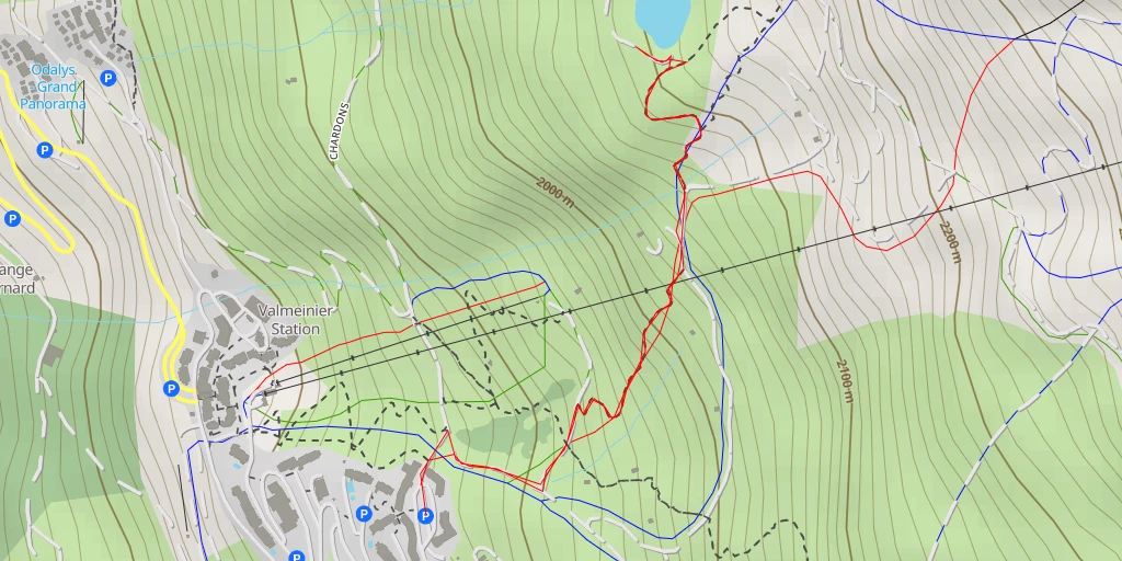 Map of the trail for La Cabanne d'en Haut - Chardons