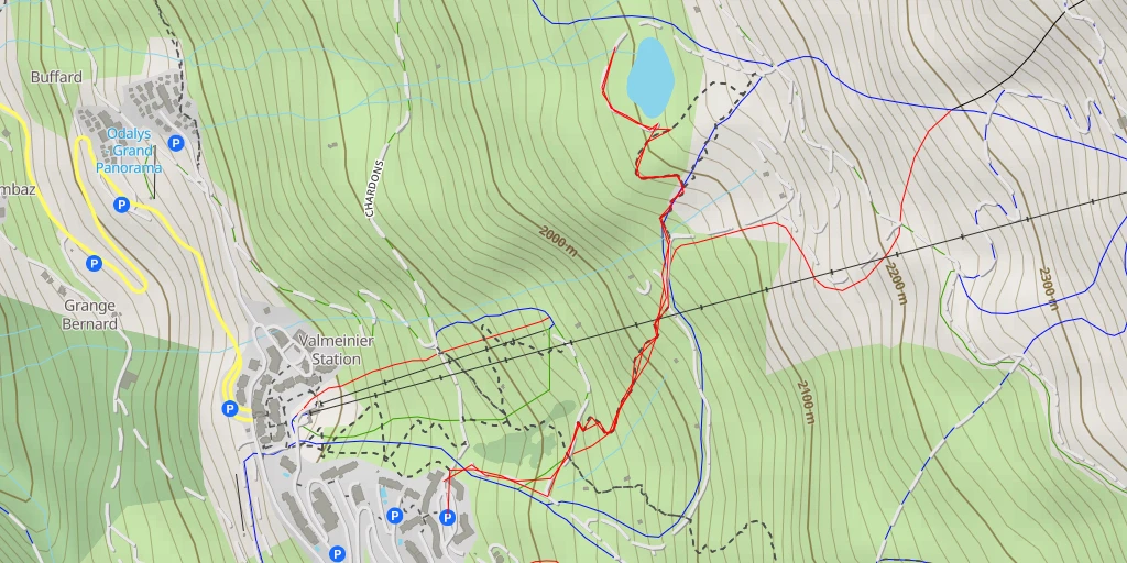 Map of the trail for La Cabanne d'en Haut - Chardons