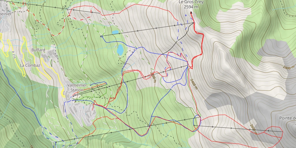 Map of the trail for Le Gros Crey