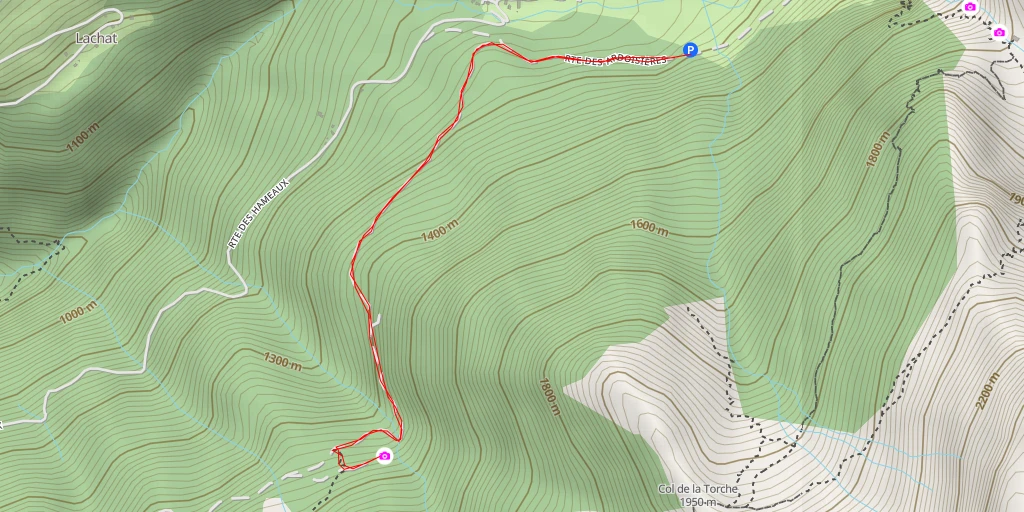 Map of the trail for Route des Hameaux