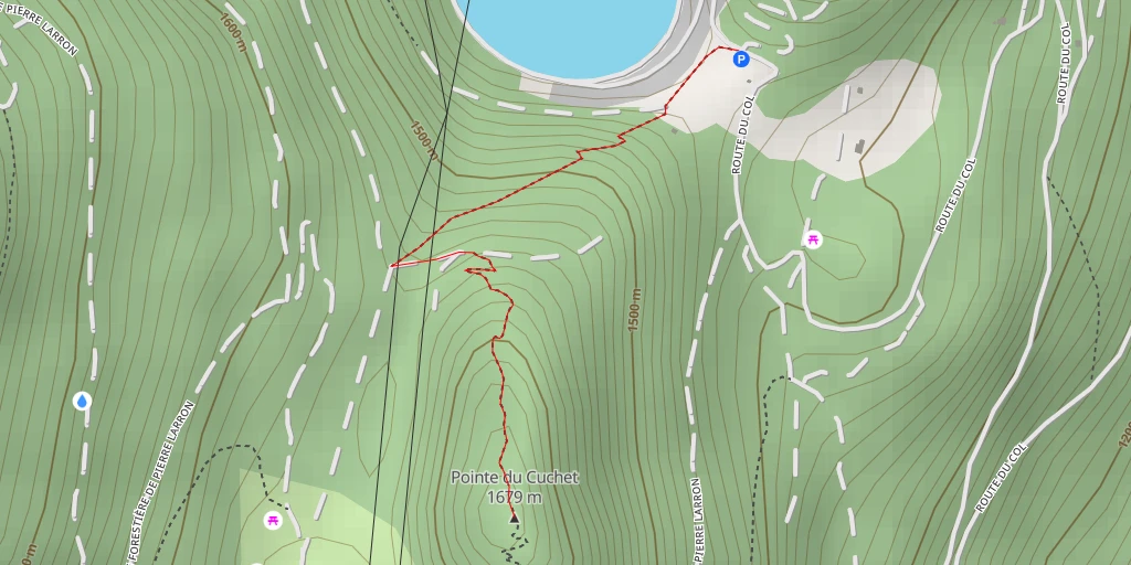 Map of the trail for Pointe du Cuchet