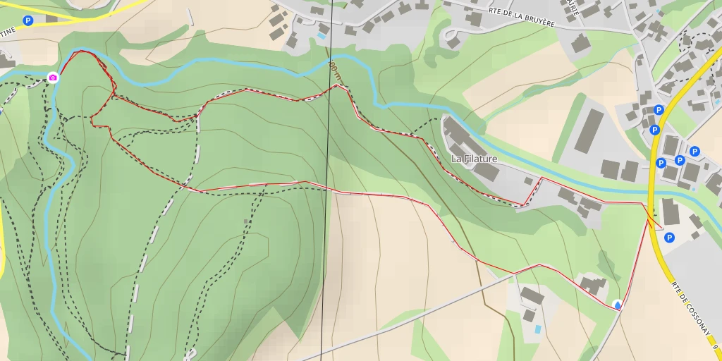 Carte de l'itinéraire :  La Tine de Conflens - Route de la Tine