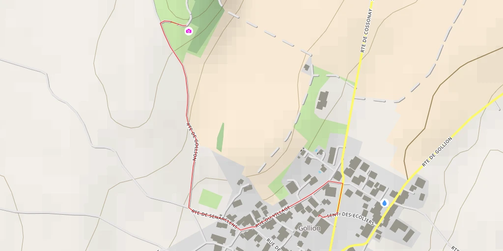 Map of the trail for AI - Route de Gollion - Gollion