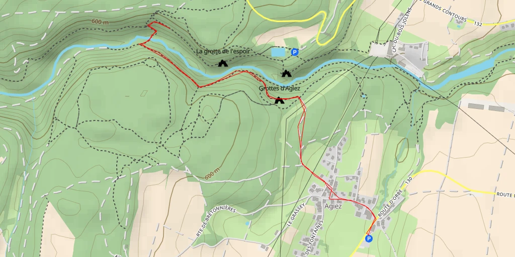 Map of the trail for Passerelle bleu - Passerelle bleu