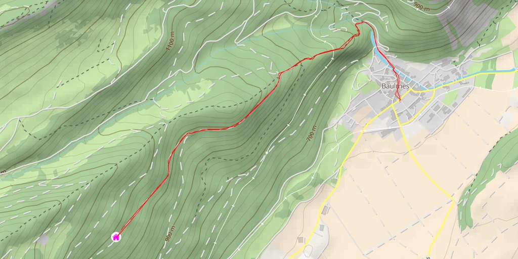 Carte de l'itinéraire :  Petit Ruz