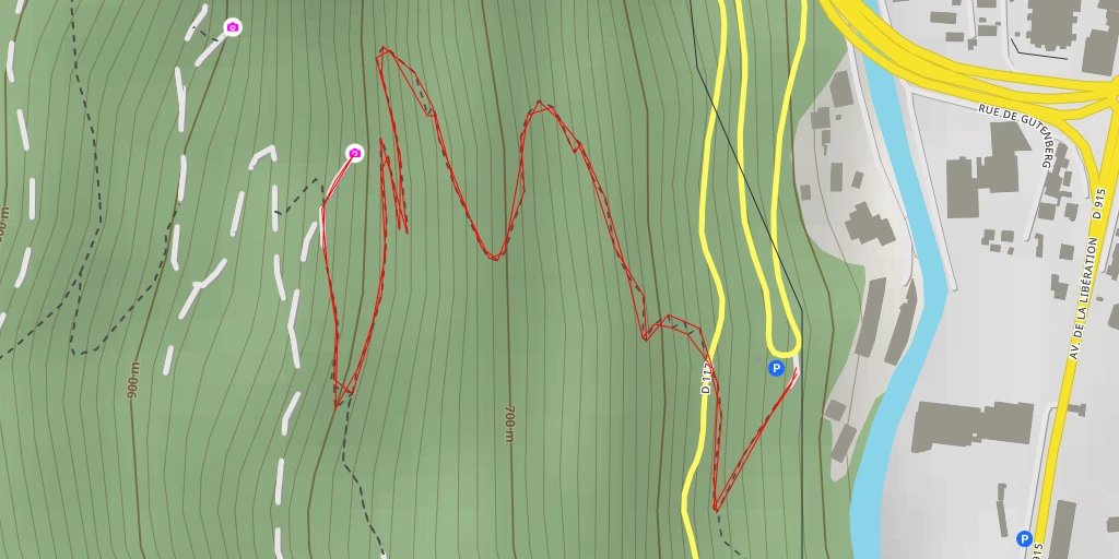 Map of the trail for D 117 - Salins-Fontaine