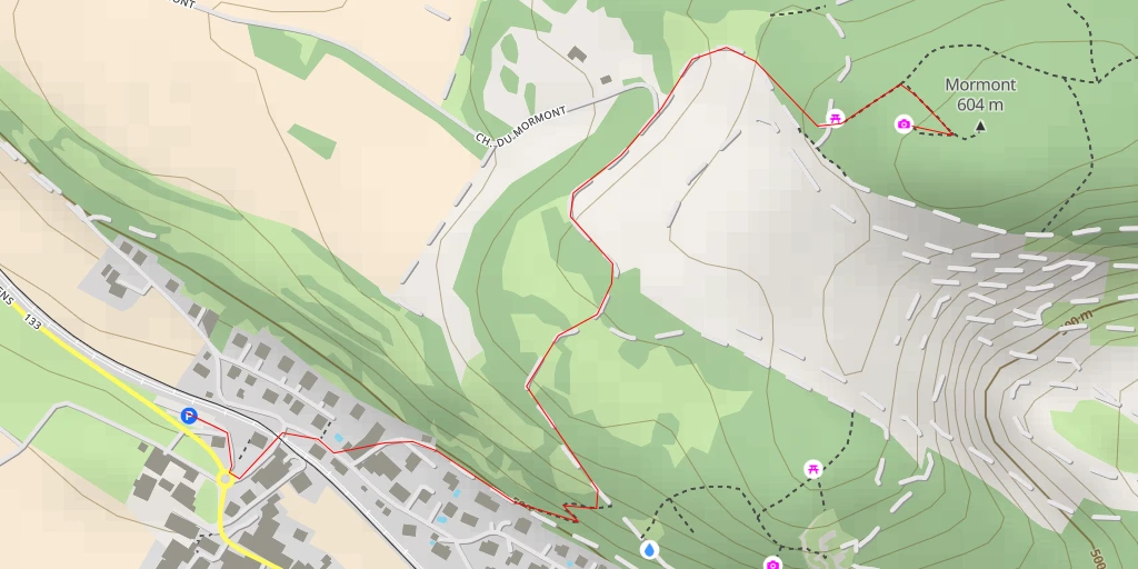 Map of the trail for AI - Mormont