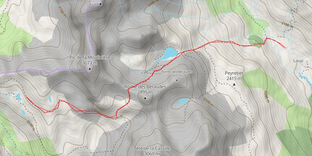 Map of the trail for Cheminée Câblée