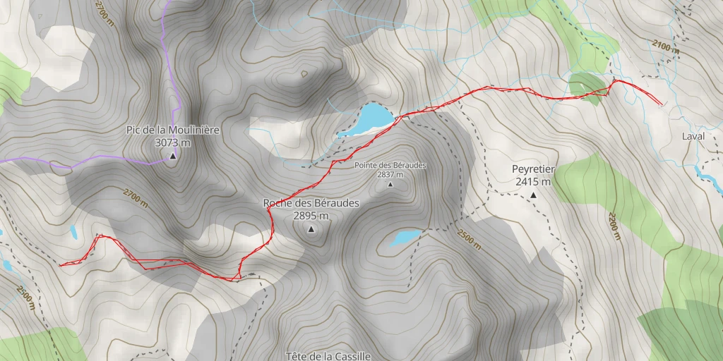 Map of the trail for Cheminée Câblée