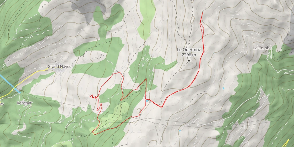 Map of the trail for La Bagnaz - Aime-la-Plagne