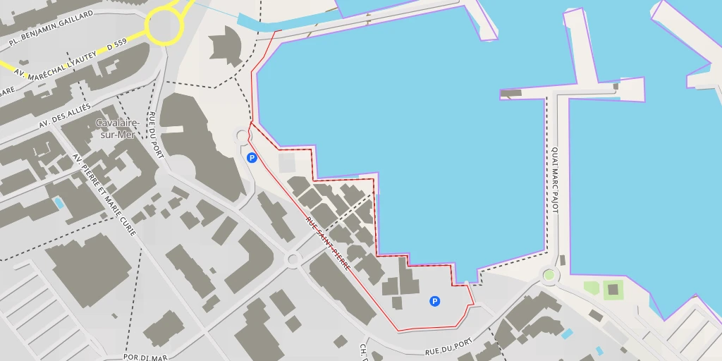 Map of the trail for Esplanade Sainte-Estelle