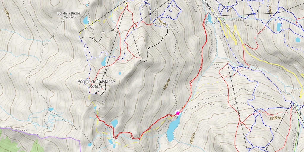 Map of the trail for Collet Blanc - Vallons