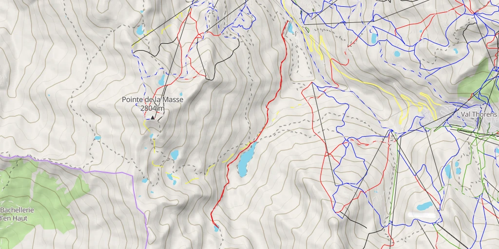 Map of the trail for Lacs de Pierre Blanche