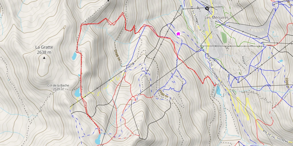 Map of the trail for Lac Longet