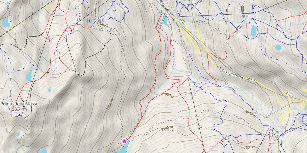 Map of the trail for Refuge du Lou