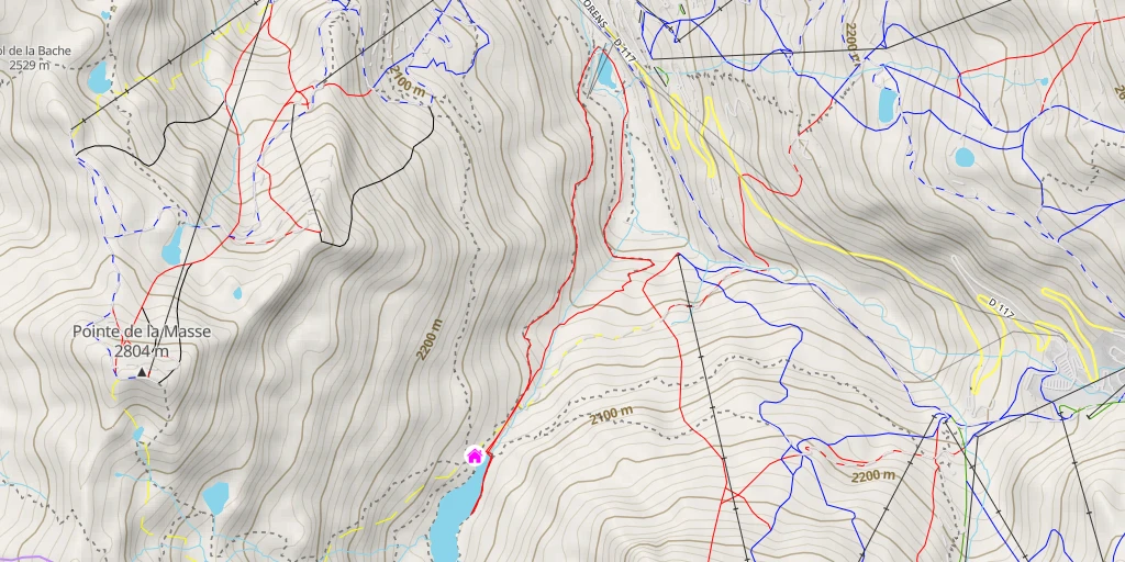 Map of the trail for Lac du Lou