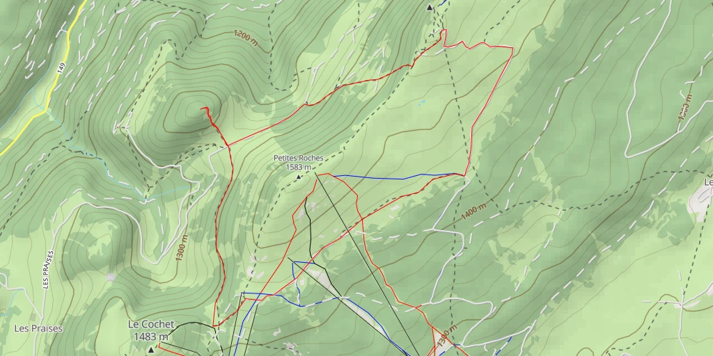 Carte de l'itinéraire :  Mont de la Maya