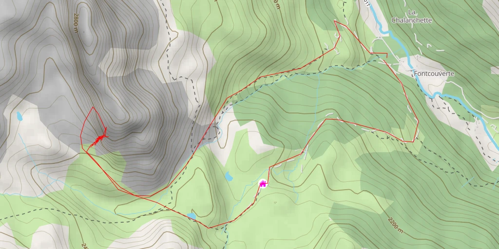 Map of the trail for Crête du Queyrellin - Tour Dorance Dorance d’Arabie