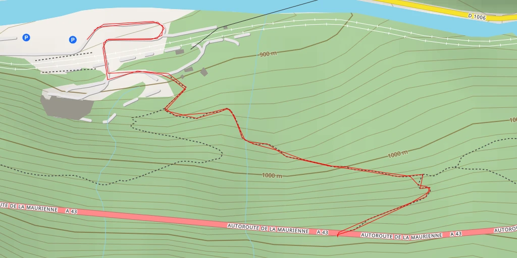 Map of the trail for Tunnel d'Orelle (autoroute de la Maurienne) - Tunnel d'Orelle (autoroute de la Maurienne)