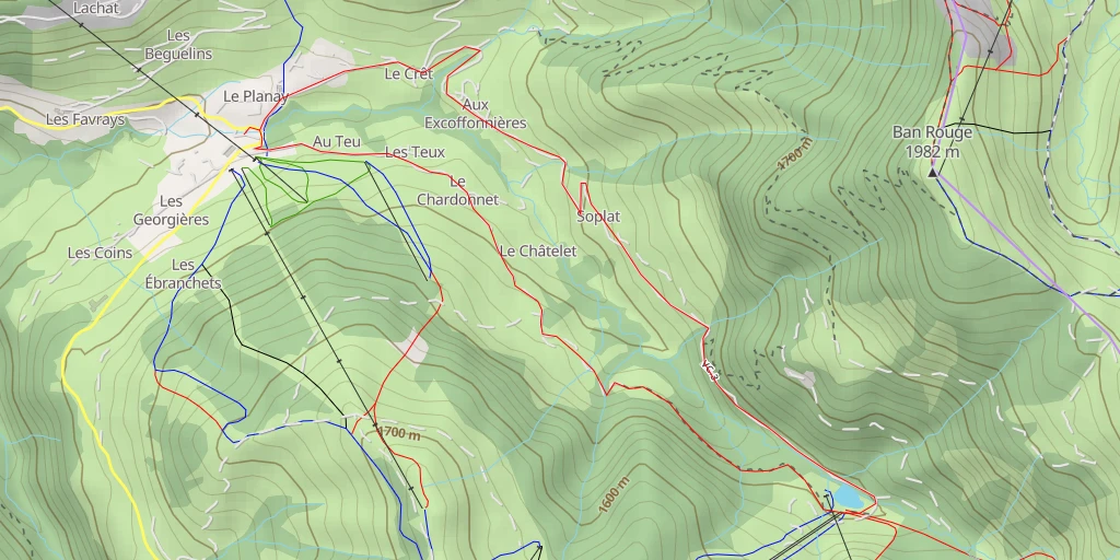 Map of the trail for Lac du Plan Dessert