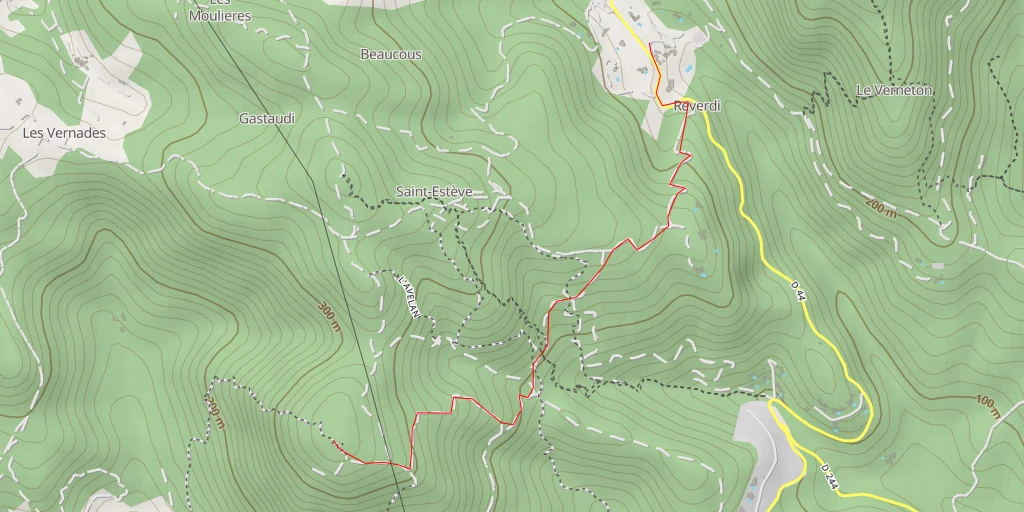 Map of the trail for La Queyrière