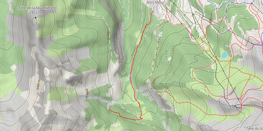 Map of the trail for Source de Jérusalem