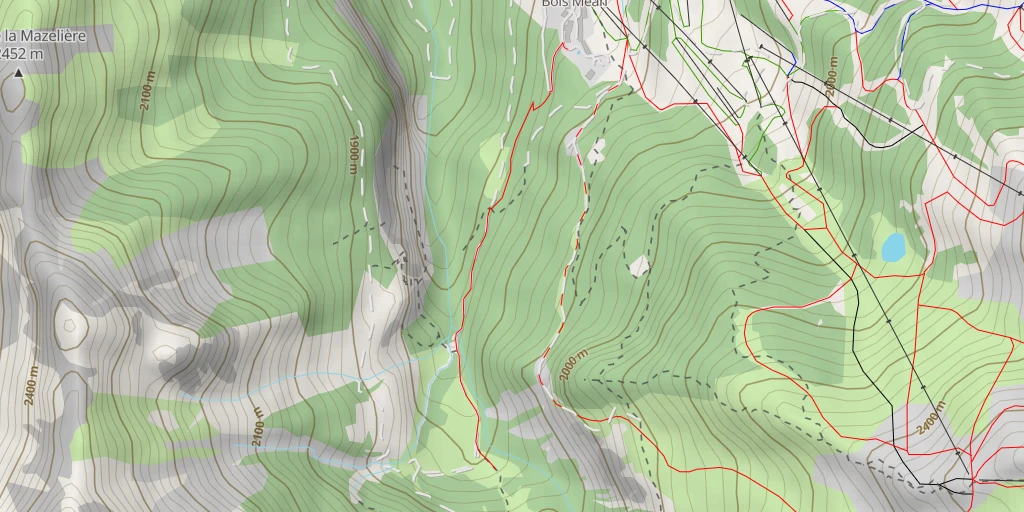 Map of the trail for Accès