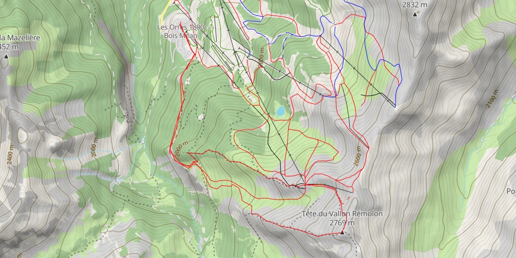 Map of the trail for Tête du Vallon Rémolon