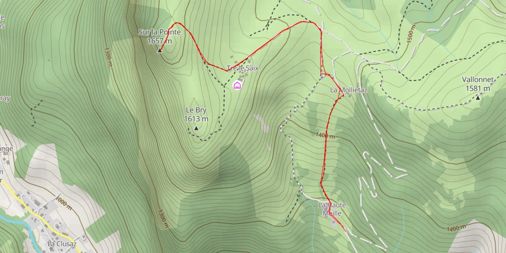 Map of the trail for Sur la Pointe