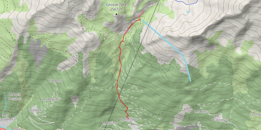 Map of the trail for Piste de Plan-Bouchet - Piste de Plan-Bouchet