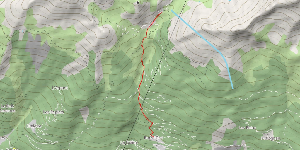 Map of the trail for Sentier de Plan-Py - Sentier de Plan-Py