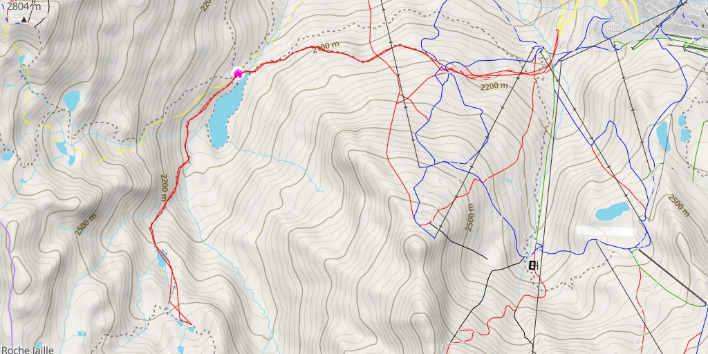 Map of the trail for Pierre Blanche - Le plan de l'eau