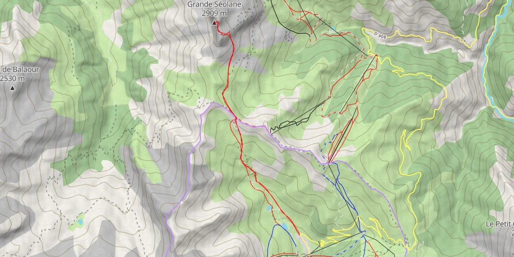 Map of the trail for Grande Séolane