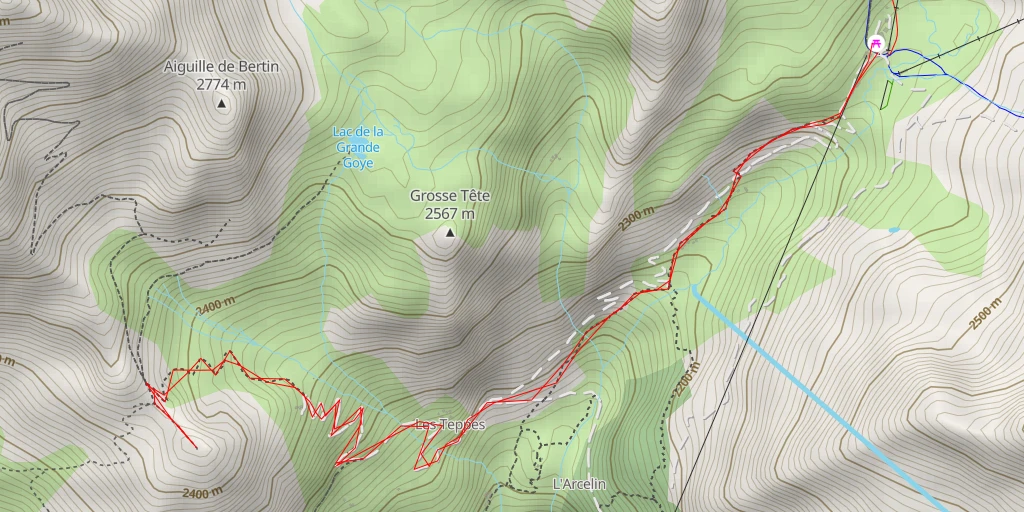 Map of the trail for Crêt Fénère