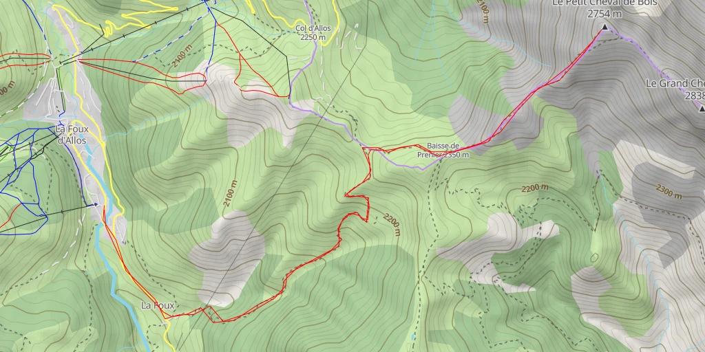 Map of the trail for Le Petit Cheval de Bois