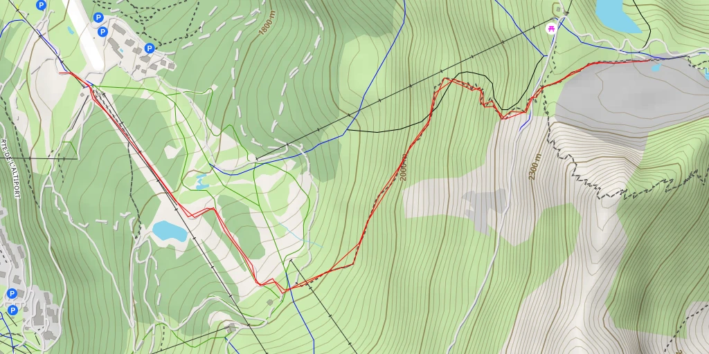 Map of the trail for Route du Col de la Loze - Route du Col de la Loze