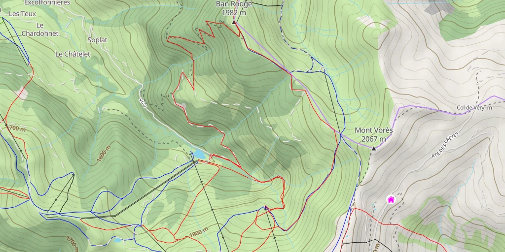 Map of the trail for Chemin de la Limace